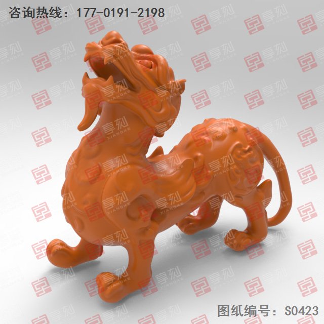 貔貅神兽摆件电脑精雕图纸_玉石雕刻工具厂家