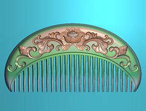 莲花梳子玉石电脑精雕图纸_玉石雕刻工具厂家