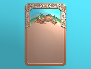 砚台拐子龙荷花砚台电脑雕刻图_玉石雕刻工具厂