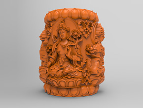 度母勒子工艺品佛像雕刻模型图纸_玉石雕刻工具