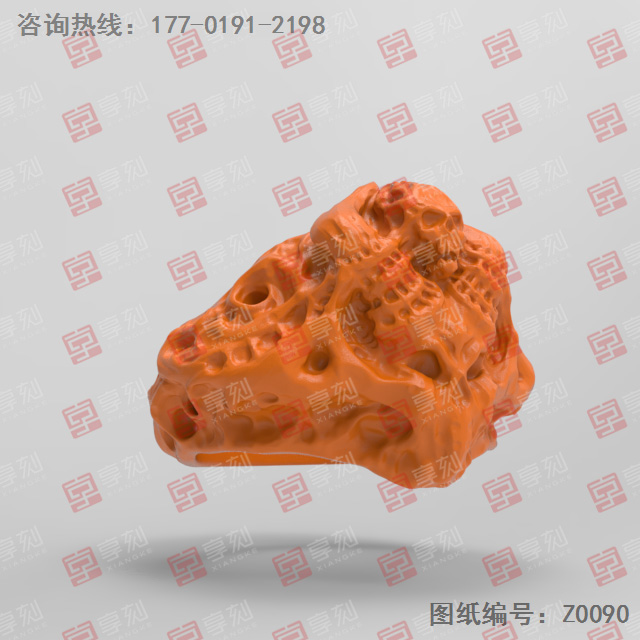 骷髅羊头魔戒模型雕刻图纸_玉石雕刻工具厂家