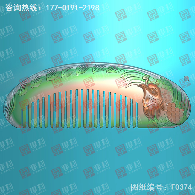 凤凰梳子玉雕雕刻图纸_玉石雕刻工具厂家