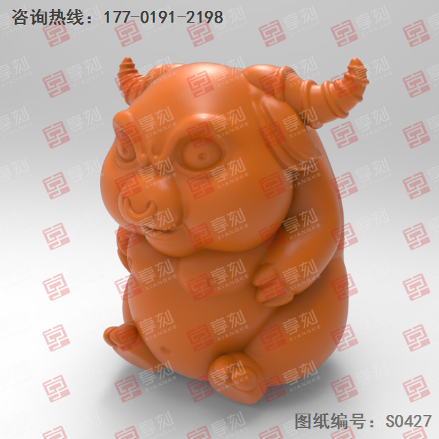 牛魔王茶宠模型雕刻图纸_玉石雕刻工具厂家