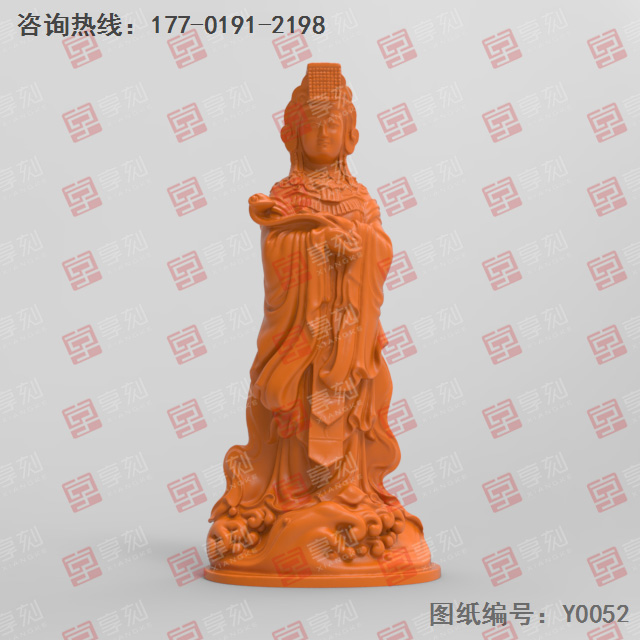妈祖娘娘佛像立体模型图纸玉雕图_玉石雕刻工具厂家