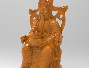 木雕财神宝座摆件电脑雕刻图纸_玉石雕刻工具厂