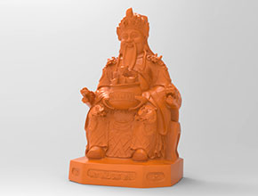 财神爷老爷佛像立体雕刻电脑图纸_工艺品雕刻工