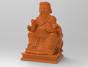 土地公立体摆件木雕玉雕精雕图_工艺品雕刻工具