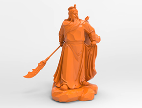 关羽单刀赴会摆件人像3d雕刻模型图_玉石雕刻机
