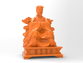 张天师人像3d雕刻模型图_玉石雕刻机厂家