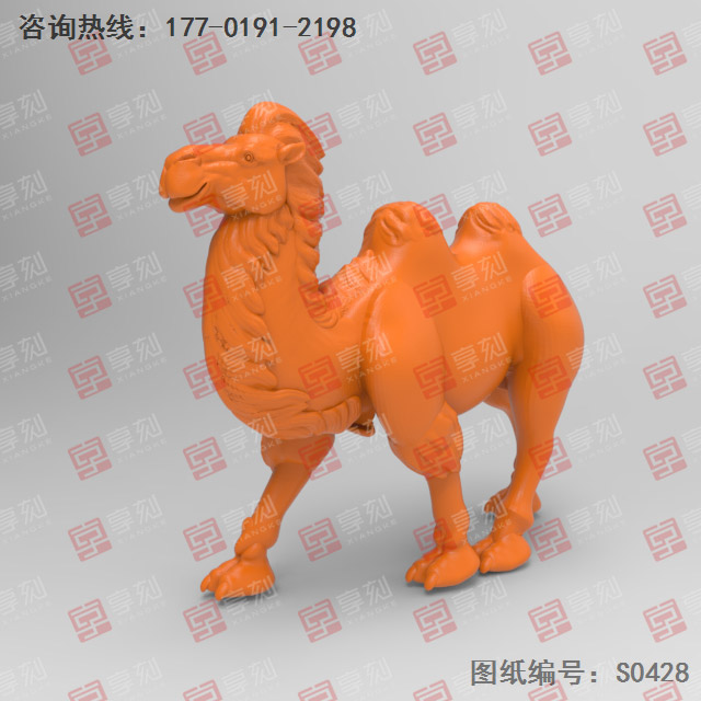 骆驼摆件电脑精雕图模型3D图纸_玉石雕刻机厂家