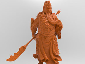 关羽摆件玉石工艺品电脑精雕图纸_玉石雕刻机厂