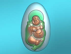 玉石弥勒佛吊坠电脑精雕图纸_玉石雕刻机厂家