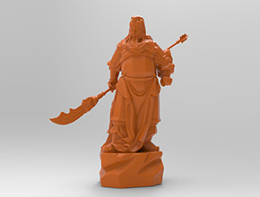 立体关公摆件电脑雕刻图纸_玉石雕刻机厂家