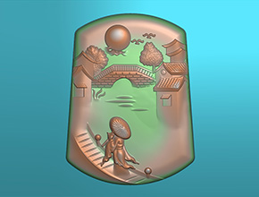 山水牌翡翠碧玉电脑精雕图纸_玉石雕刻机厂家