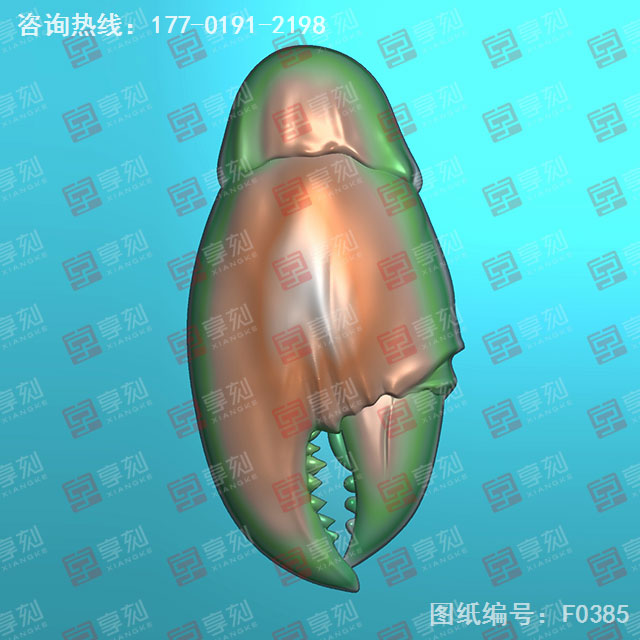 蟹钳挂件吊坠玉石电脑精雕图纸_玉石雕刻机厂家