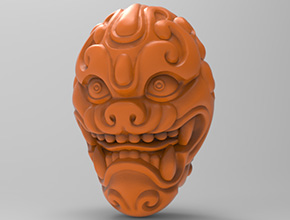 兽头珠子玉石珠子电脑精雕图_玉石雕刻机厂家