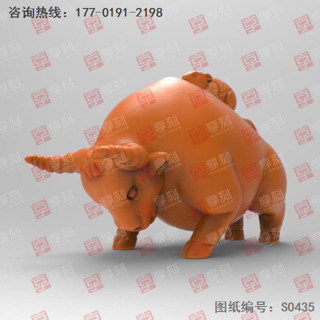 牛摆件玉石电脑精雕图纸_玉石雕刻机厂家