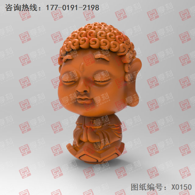 立体BB佛祖摆件电脑精雕图_玉石雕刻机厂家