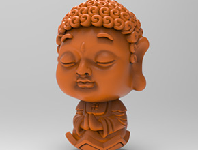 立体BB佛祖摆件电脑精雕图_玉石雕刻机厂家