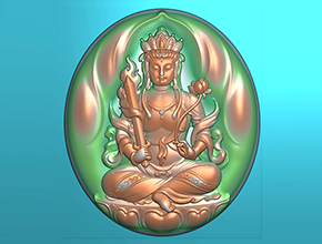 大势至菩萨玉雕电脑精雕图纸_玉石雕刻机厂家