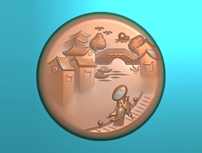 山水玉雕电脑精雕图纸_玉石雕刻机厂家