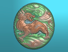 麒麟玉雕电脑雕刻精雕图纸_玉石雕刻机厂家