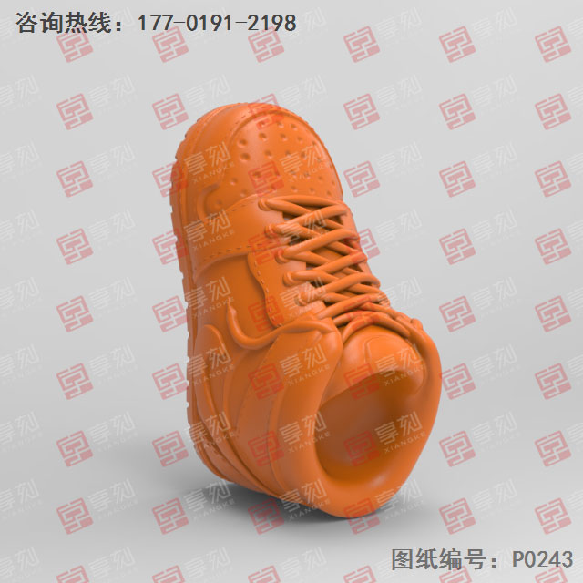 AJ运动鞋工艺品雕刻电脑模型图_玉石雕刻机厂家