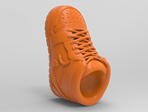 AJ运动鞋工艺品雕刻电脑模型图_玉石雕刻机厂家