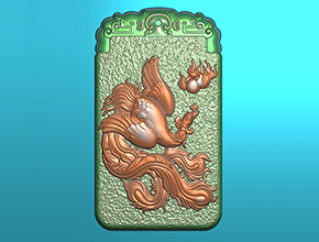 龙凤对牌凤玉石电脑精雕图_玉石雕刻机厂家