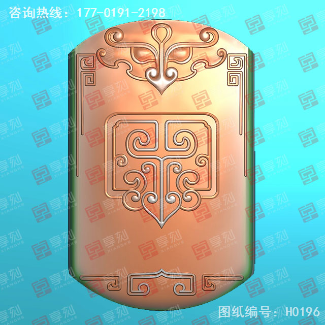 仿古兽纹玉石电脑精雕图_玉石雕刻机厂家