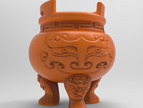 香炉电脑模型精雕图纸_五轴玉石雕刻机厂家