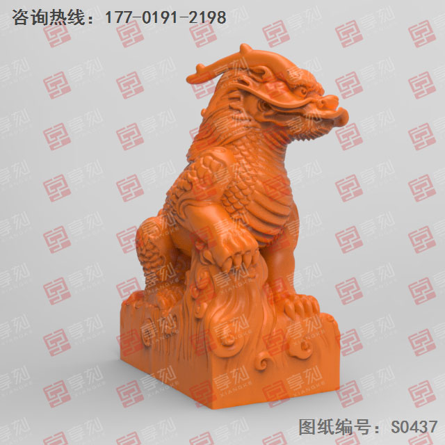 麒麟电脑模型精雕图纸_五轴玉石雕刻机厂家