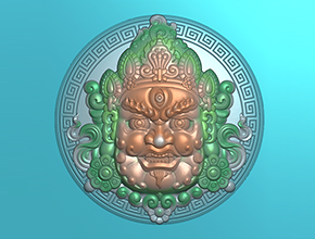 玉石大天黑黄财神电脑精雕图纸_五轴玉石雕刻机