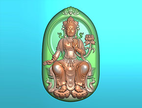 度母翡翠电脑精雕图纸_五轴玉石雕刻机厂家