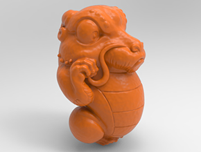 卡通龙工艺品电脑精雕图纸_五轴玉石雕刻机厂家