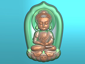 Q版八大守护神大日如来玉雕图纸_五轴雕刻机厂家