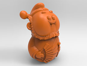 Q版钟馗电脑模型精雕图纸_五轴雕刻机厂家