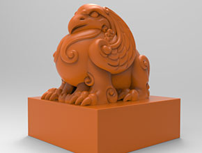 元传国玺电脑模型精雕玉雕图纸_五轴雕刻机厂家