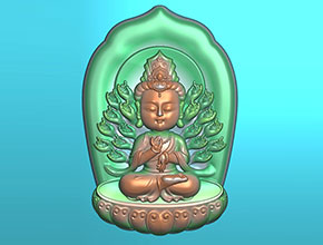 Q版八大神千手观音玉雕图纸_五轴雕刻机厂家