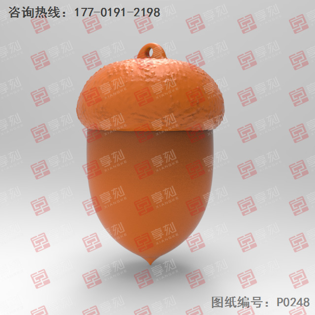 立体橡子吊坠电脑雕刻精雕图纸_五轴雕刻机厂家