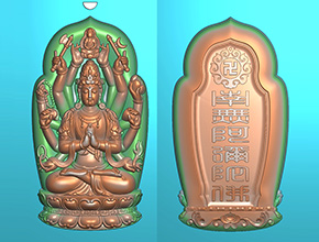 千手观音翡翠电脑雕刻精雕图纸_五轴雕刻机厂家