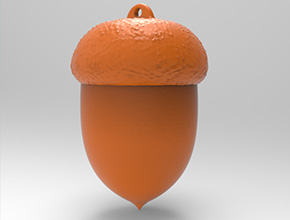 立体橡子吊坠电脑雕刻精雕图纸_五轴雕刻机厂家