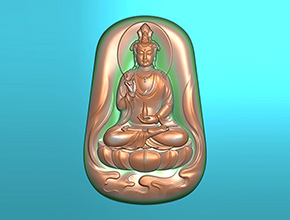 观音吊坠玉石精雕图纸_五轴雕刻机厂家