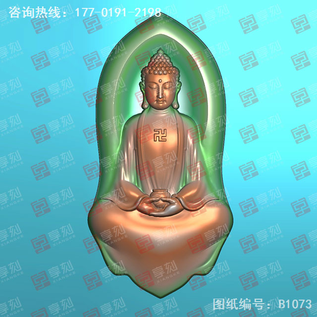 佛祖吊坠玉石精雕图纸_五轴雕刻机厂家