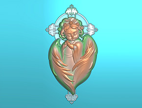 天使吊坠玉石精雕图纸_五轴雕刻机厂家