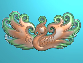 凤凰吊坠首饰吊坠电脑精雕图纸_五轴雕刻机厂家