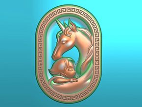 独角兽精雕图纸_五轴雕刻机厂家