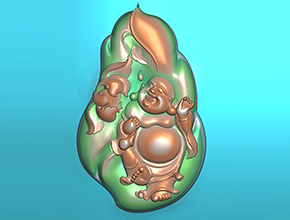 弥勒佛吊坠玉石精雕机图纸_五轴雕刻机厂家