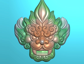 兽头浮雕工艺品精雕机图纸_五轴雕刻机厂家_五轴