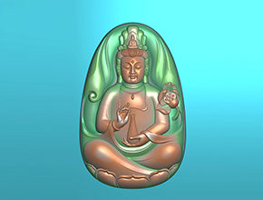 玉石观音吊坠电脑精雕机图纸_五轴雕刻机厂家